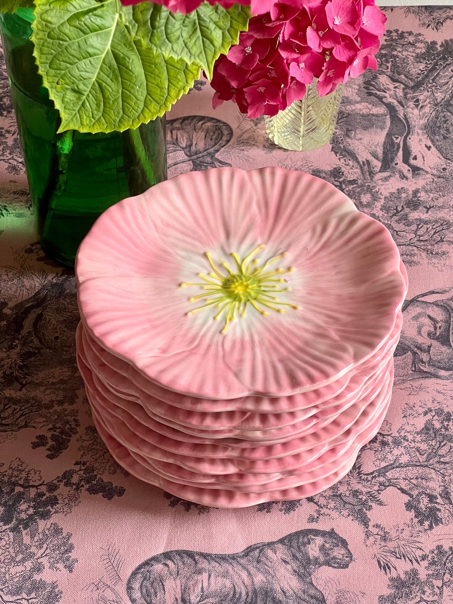 10 assiettes à dessert fleurs