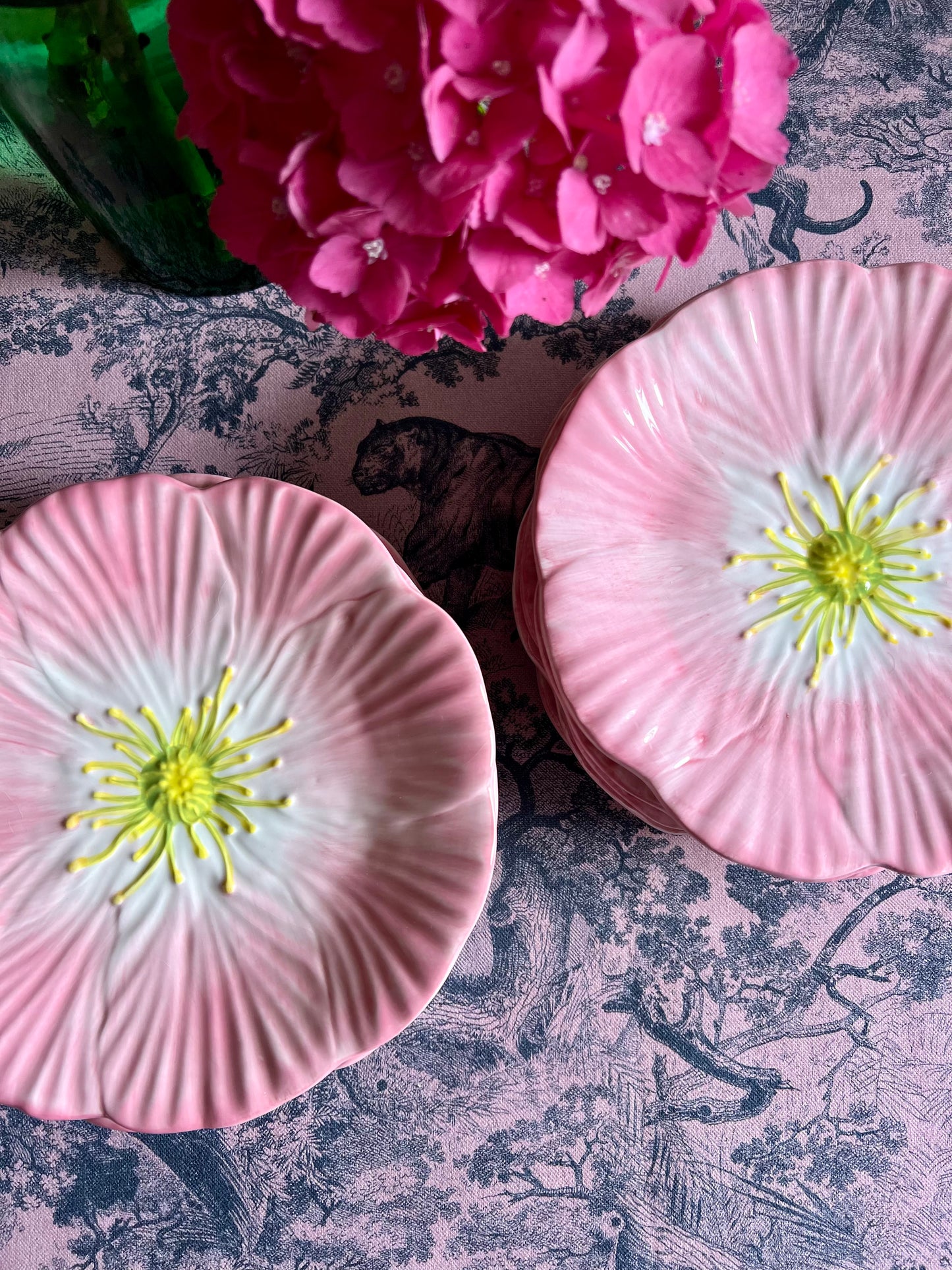 10 assiettes à dessert fleurs