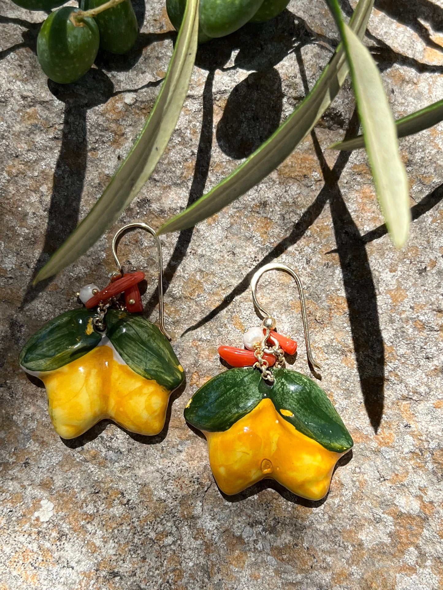 Boucles d’oreilles citrons céramique Made in Italy