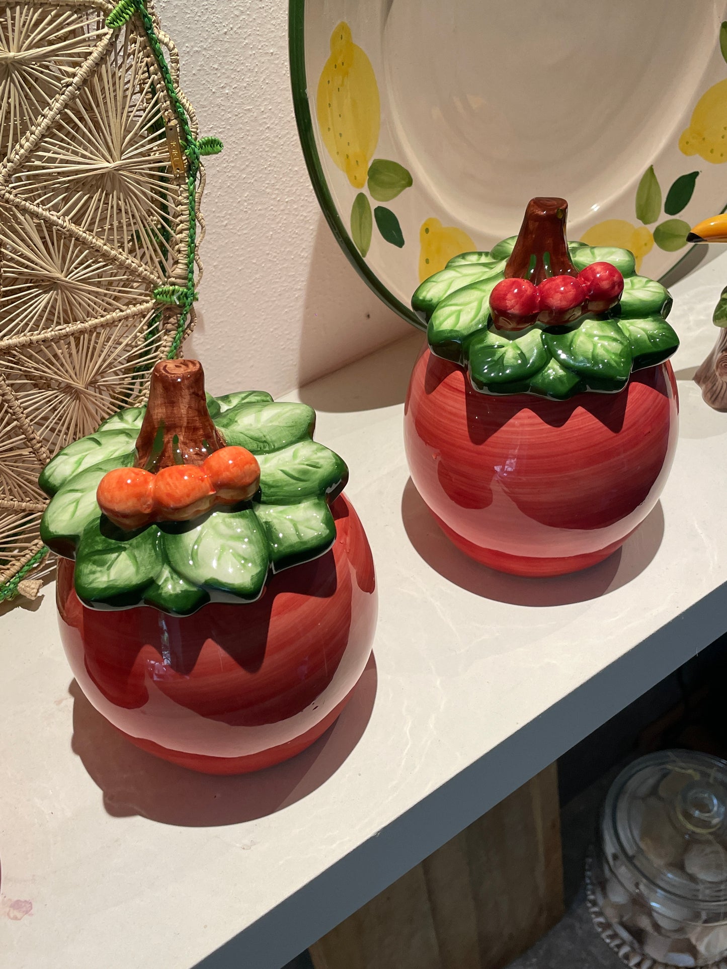 3 pots décoratifs cerises à l’unité Made in Italy