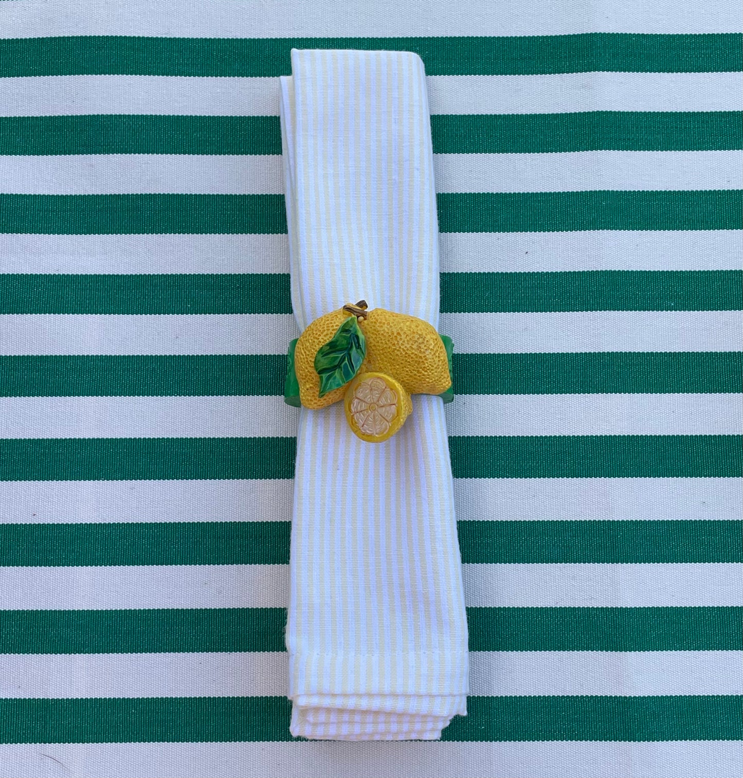 6 ronds de serviettes Citrons