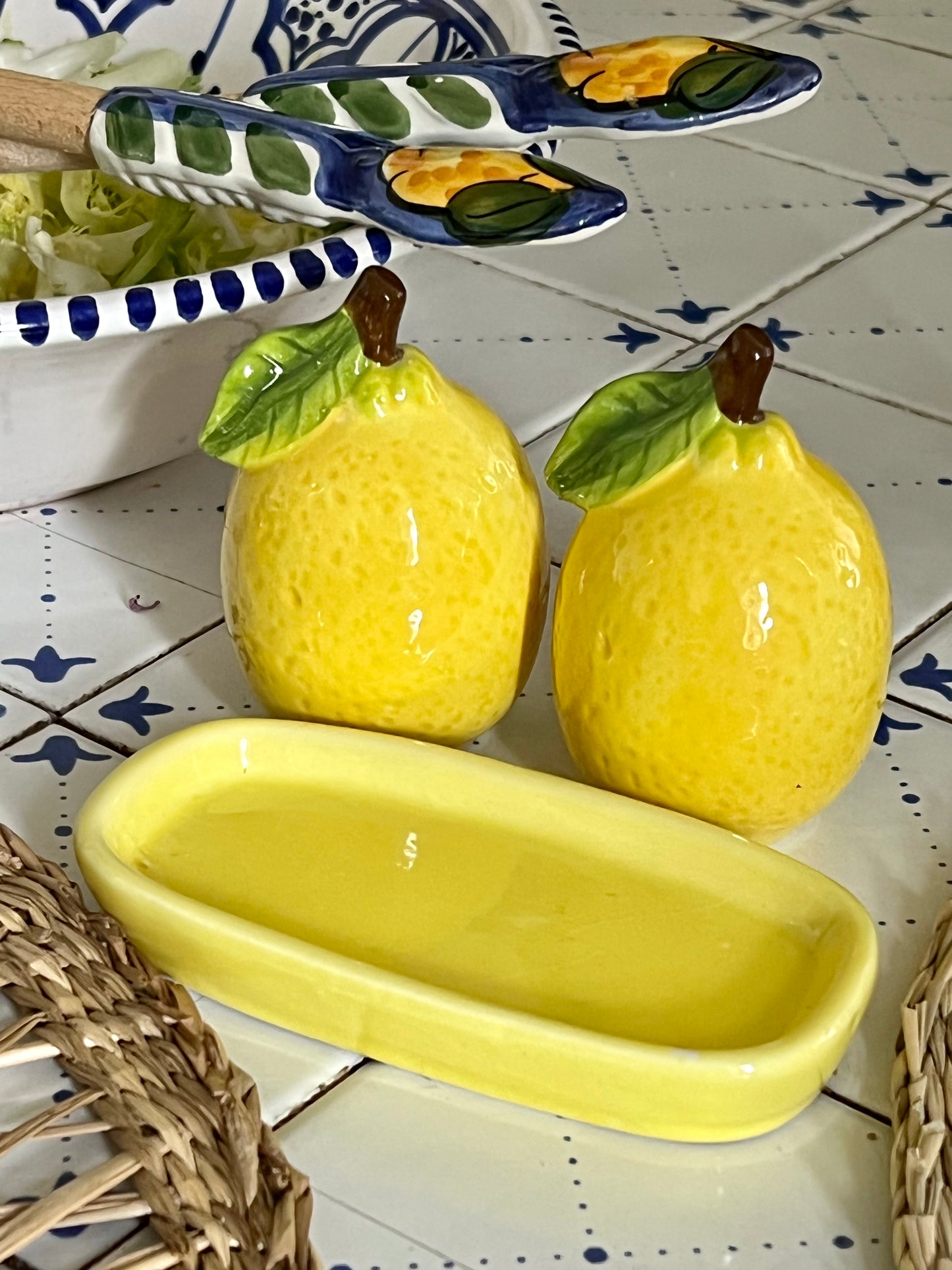 Salière poivrière citrons Made in Italy