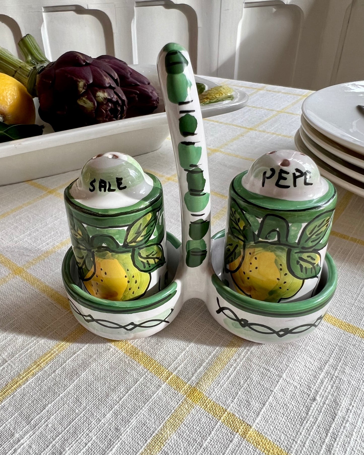 Salière poivrière citrons Made in Italy